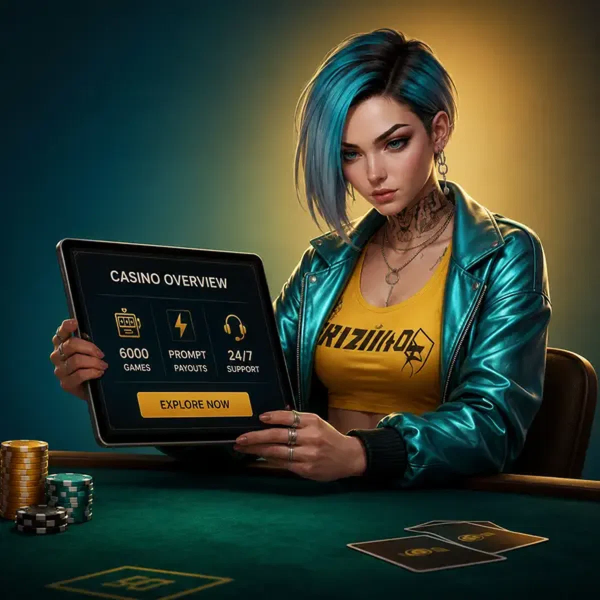 Jugador estratégico examinando el catálogo de juegos de Need For Slots Casino en pantalla de tablet brillante